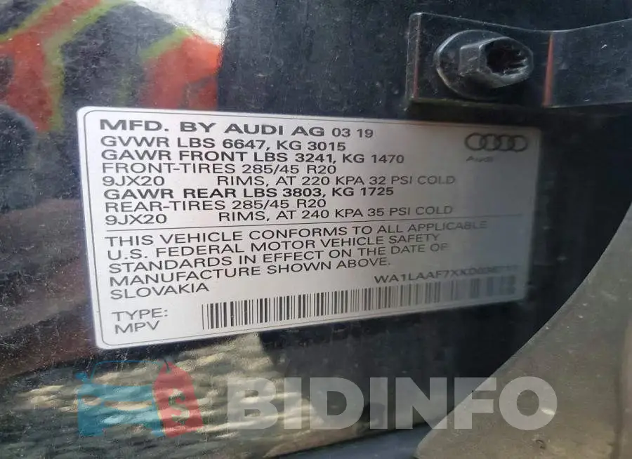 WA1LAAF7XKD036711 Photo# 13