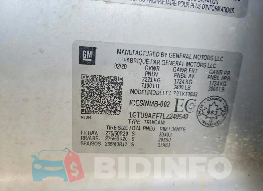 1GTU9AEF7LZ249549 Photo# 13