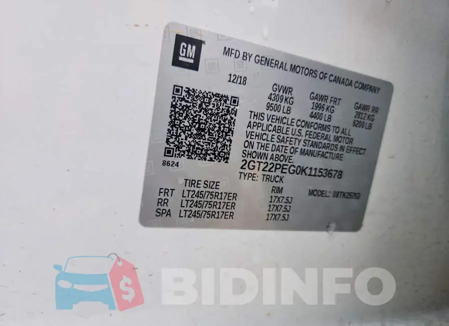 2GT22PEG0K1153678 Photo# 12