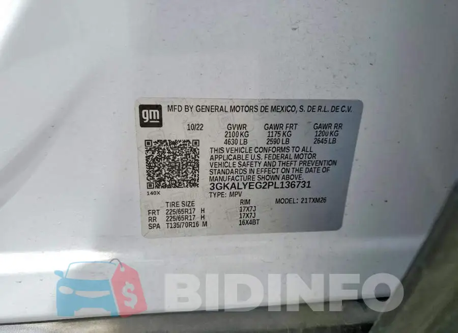 3GKALYEG2PL136731 Photo# 13