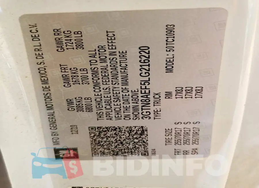 3GTN8AEF5LG216220 Photo# 12