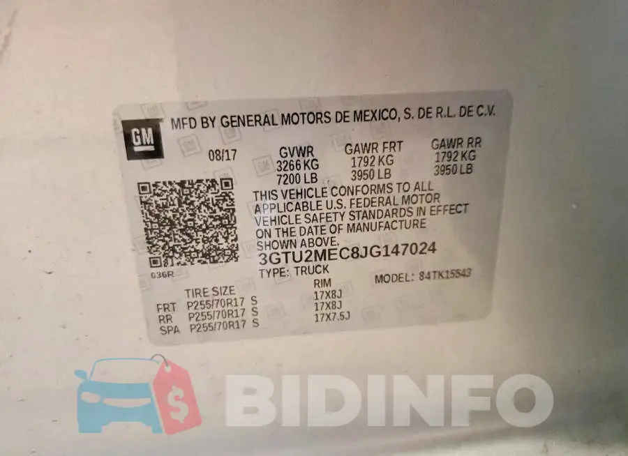 3GTU2MEC8JG147024 Photo# 12