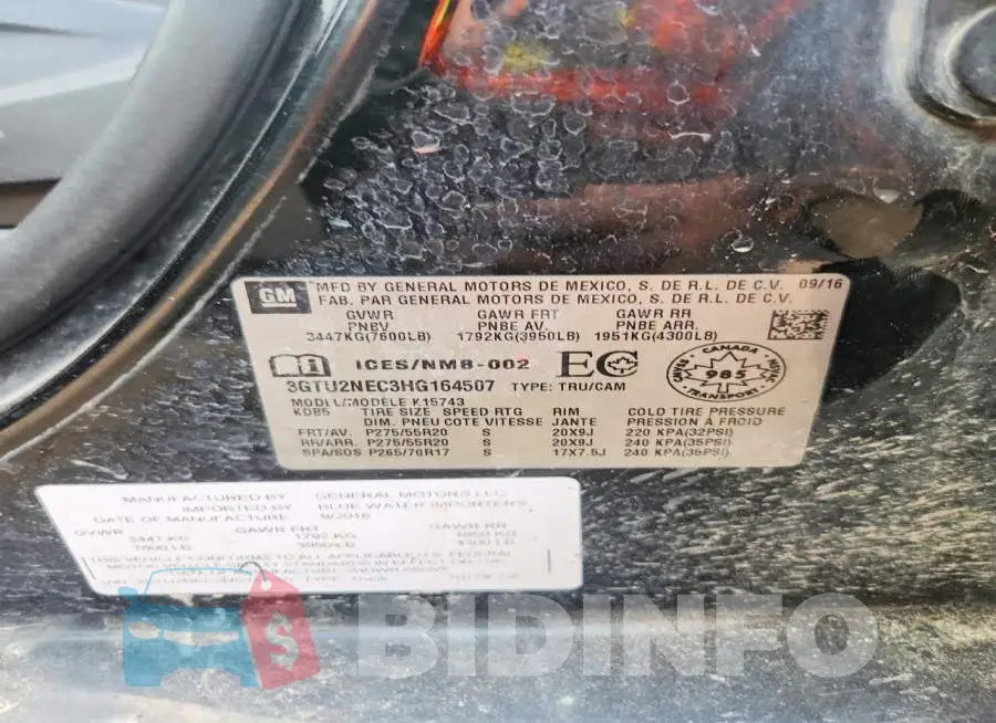3GTU2NEC3HG164507 Photo# 12