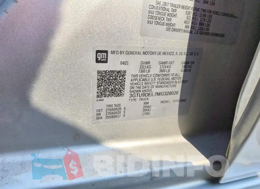 3GTU9DEL7MG328020 Photo# 13