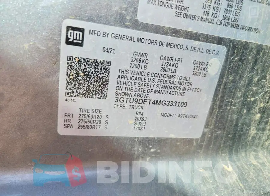 3GTU9DET4MG333109 Photo# 12