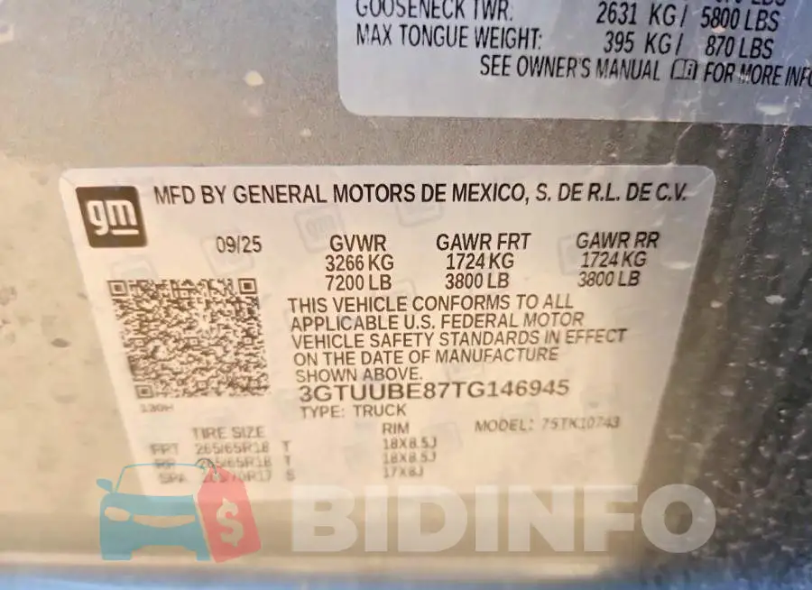 3GTUUBE87TG146945 Photo# 13