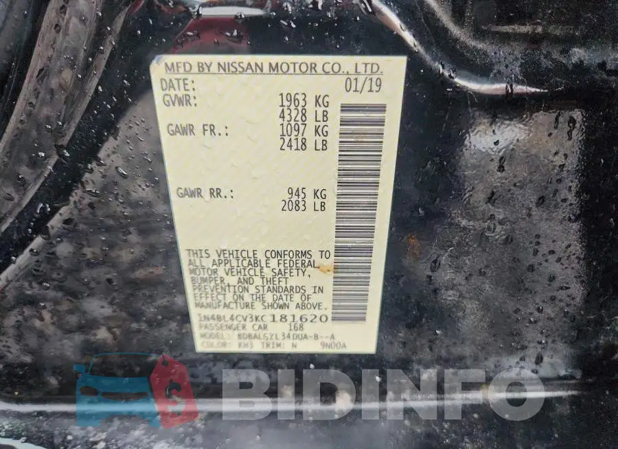 1N4BL4CV3KC181620 Photo# 12