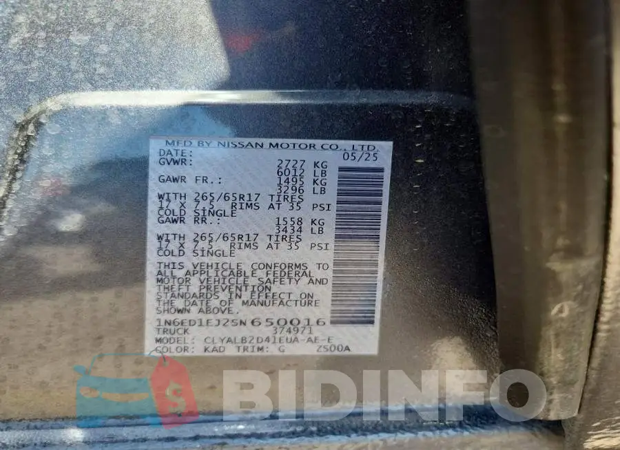 1N6ED1EJ2SN650016 Photo# 12