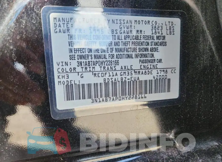 3N1AB7AP0HY228166 Photo# 12