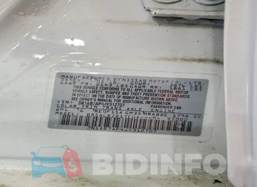 3N1AB7AP4JY312707 Photo# 12