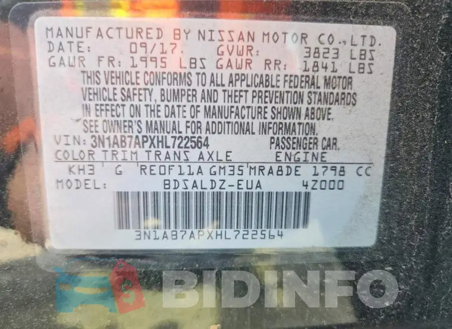 3N1AB7APXHL722564 Photo# 12