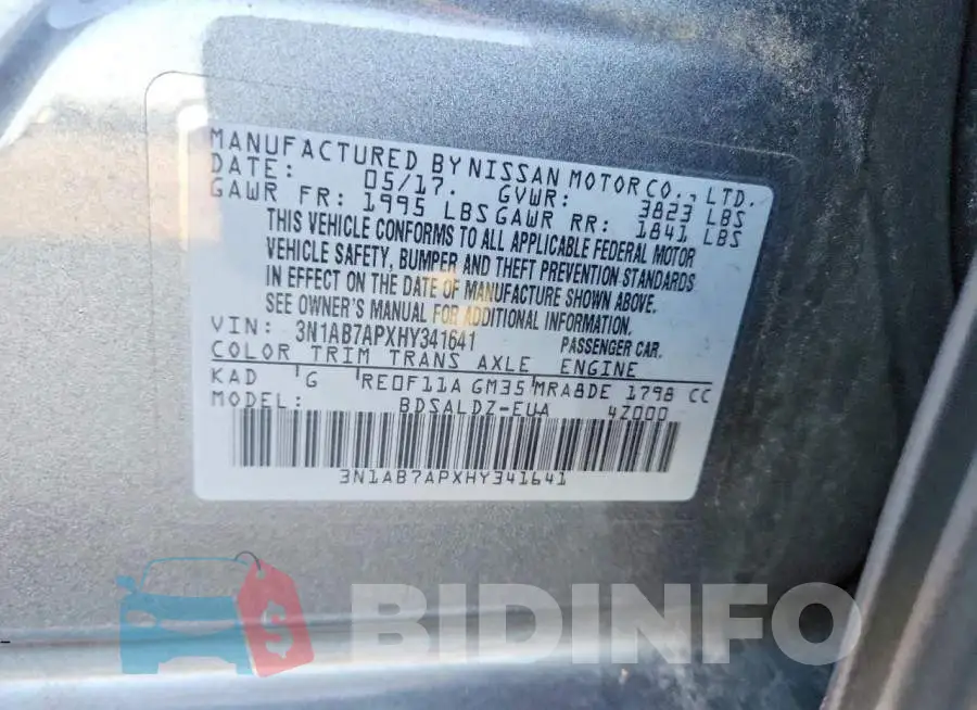 3N1AB7APXHY341641 Photo# 12