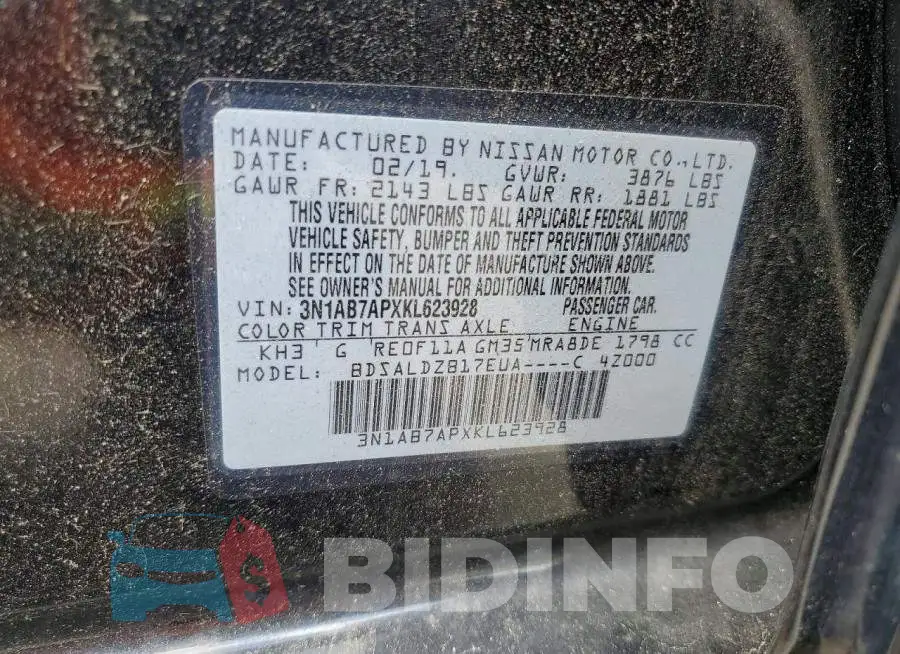 3N1AB7APXKL623928 Photo# 12