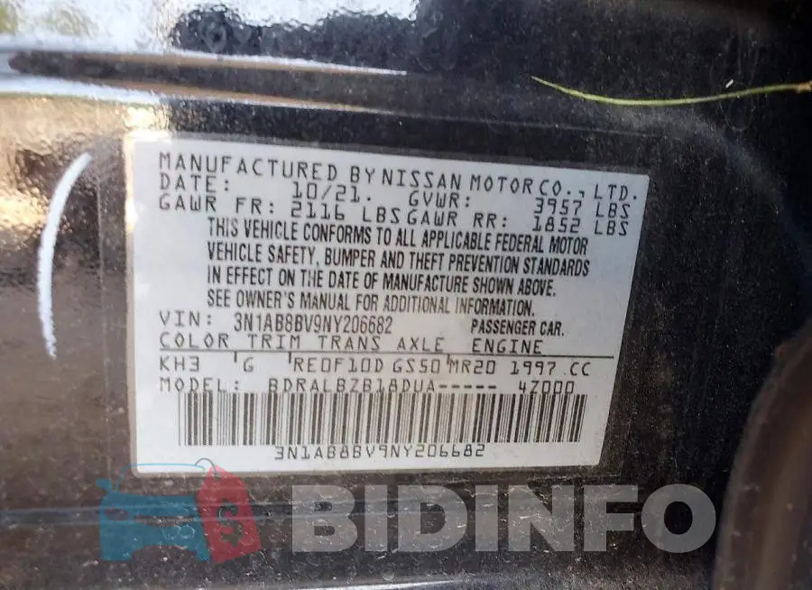 3N1AB8BV9NY206682 Photo# 12