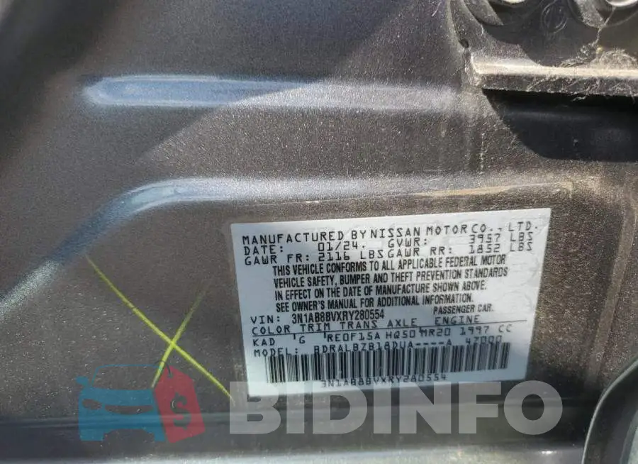 3N1AB8BVXRY280554 Photo# 12