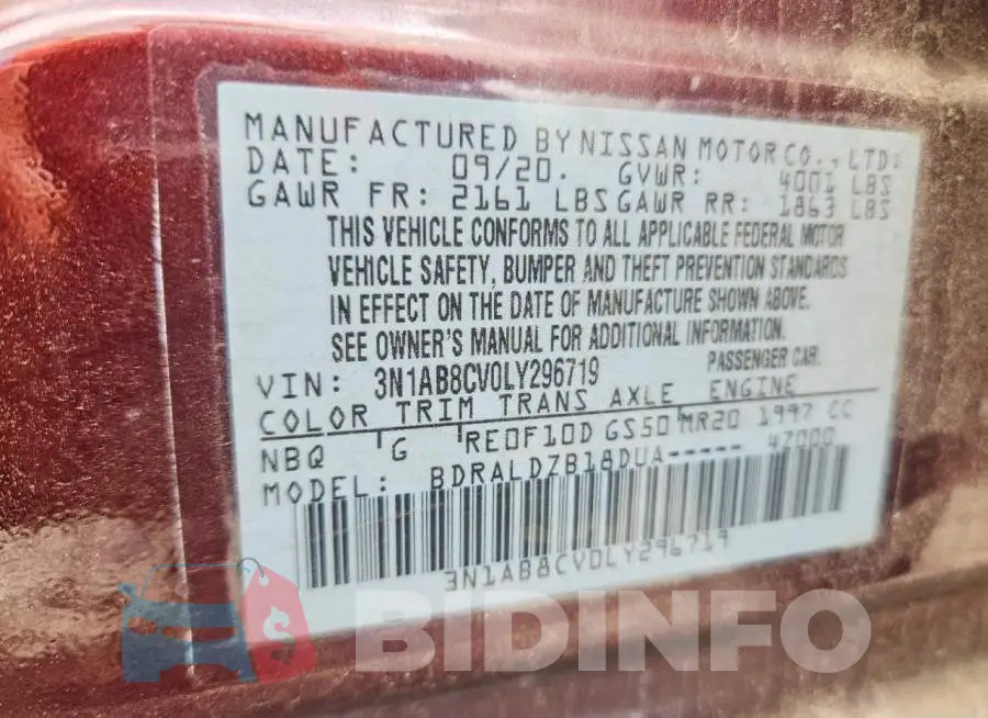 3N1AB8CV0LY296719 Photo# 13