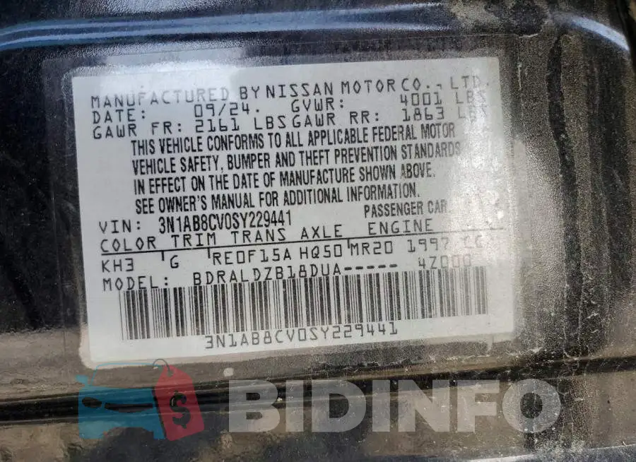 3N1AB8CV0SY229441 Photo# 12