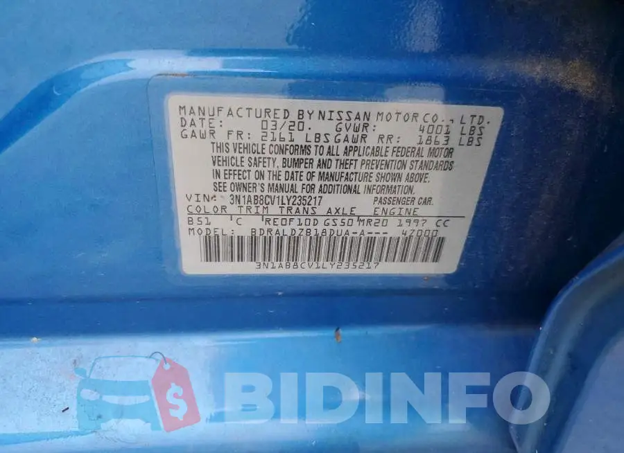 3N1AB8CV1LY235217 Photo# 12
