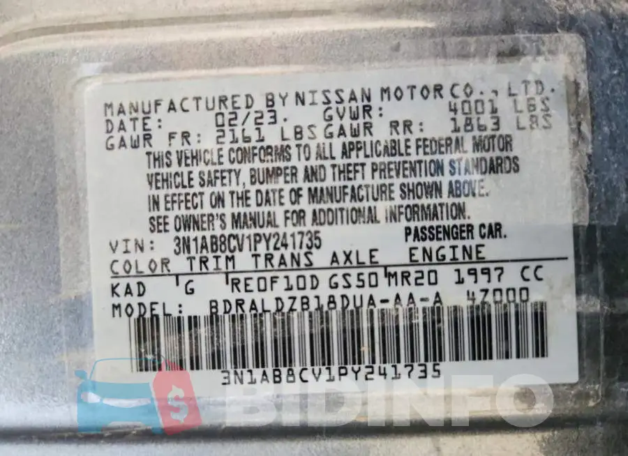 3N1AB8CV1PY241735 Photo# 12