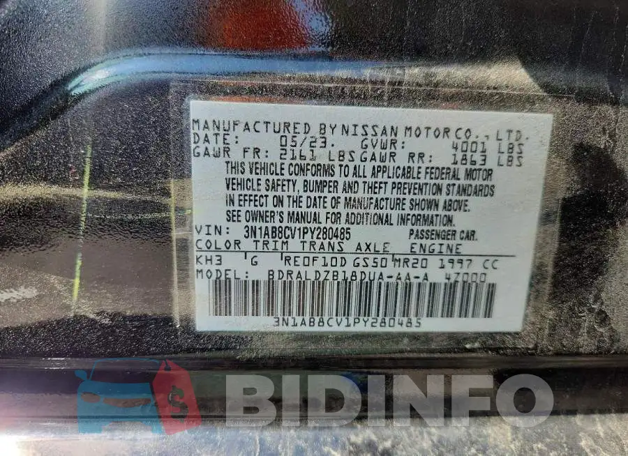 3N1AB8CV1PY280485 Photo# 12