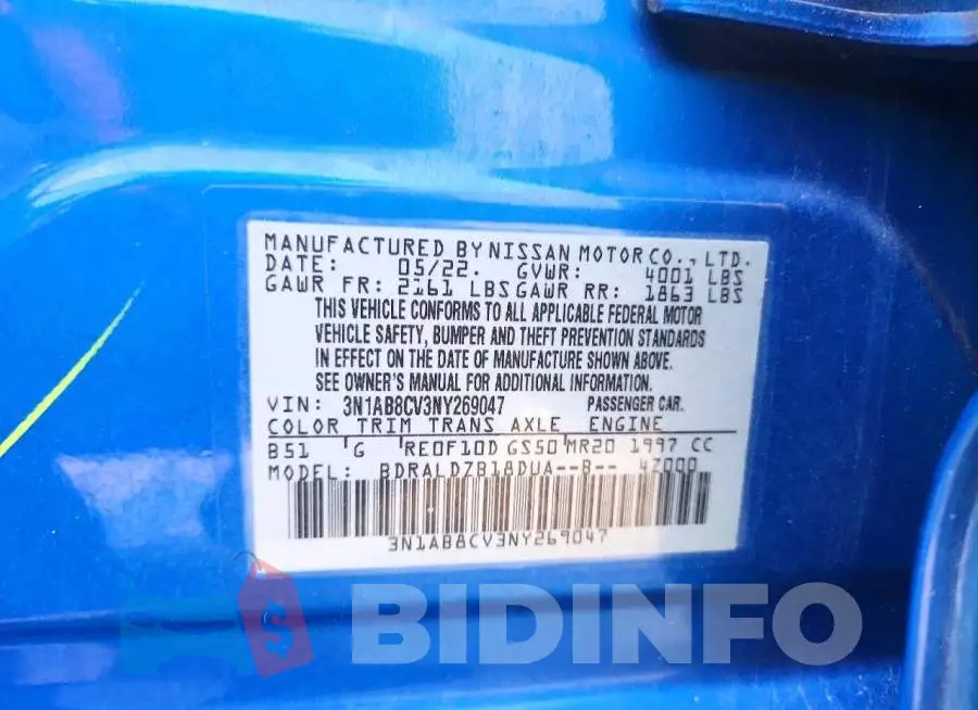 3N1AB8CV3NY269047 Photo# 12