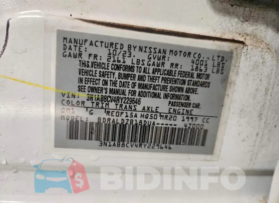 3N1AB8CV4RY229646 Photo# 12