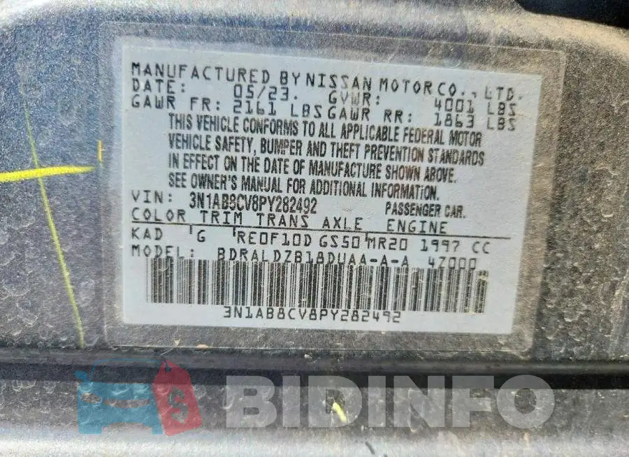 3N1AB8CV8PY282492 Photo# 13
