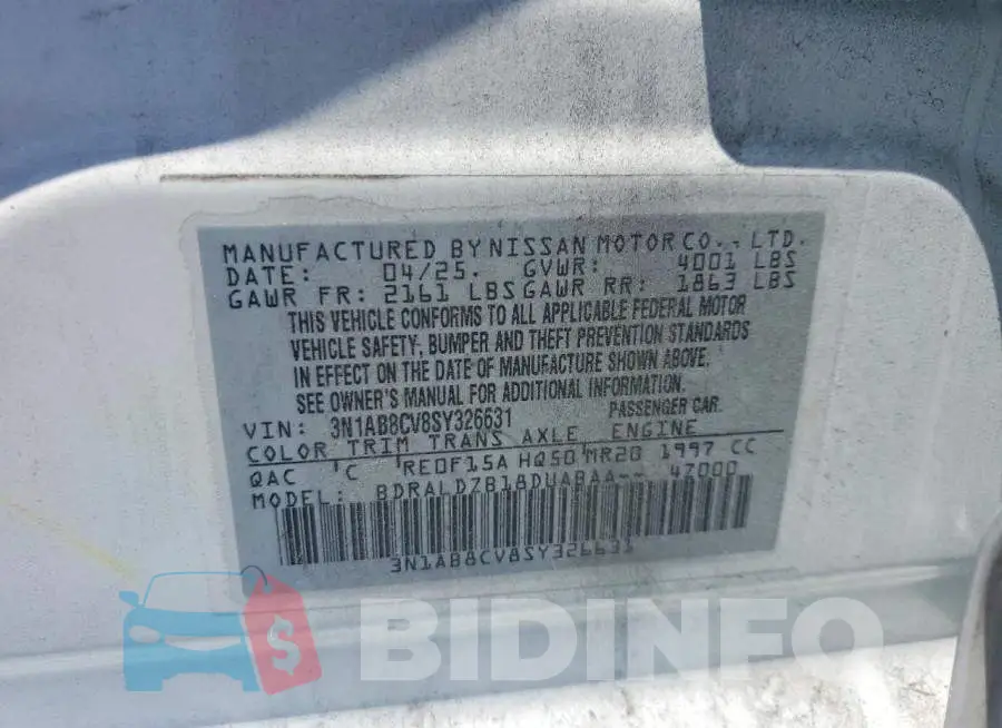 3N1AB8CV8SY326631 Photo# 12