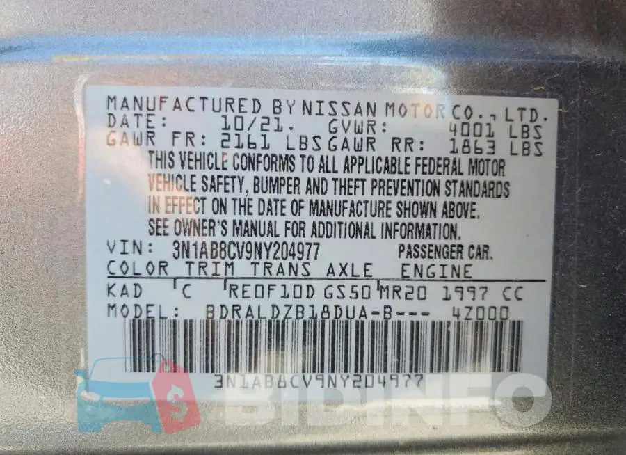3N1AB8CV9NY204977 Photo# 13