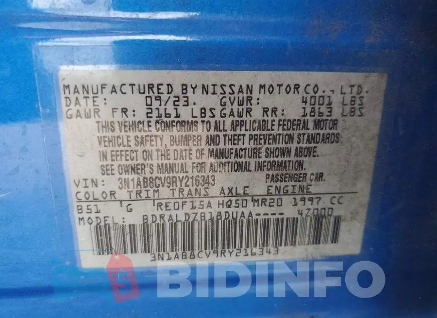 3N1AB8CV9RY216343 Photo# 12