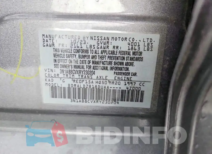 3N1AB8CVXRY230204 Photo# 12