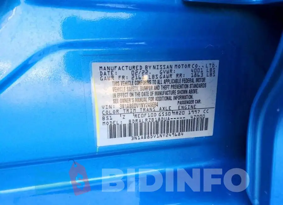 3N1AB8DV1NY249684 Photo# 12