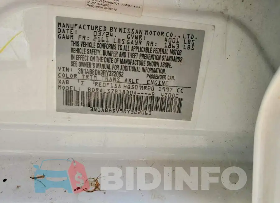 3N1AB8DV9RY322063 Photo# 12