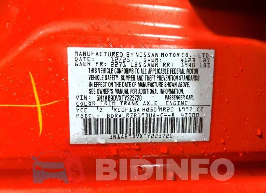 3N1AB9DVXTY223720 Photo# 12