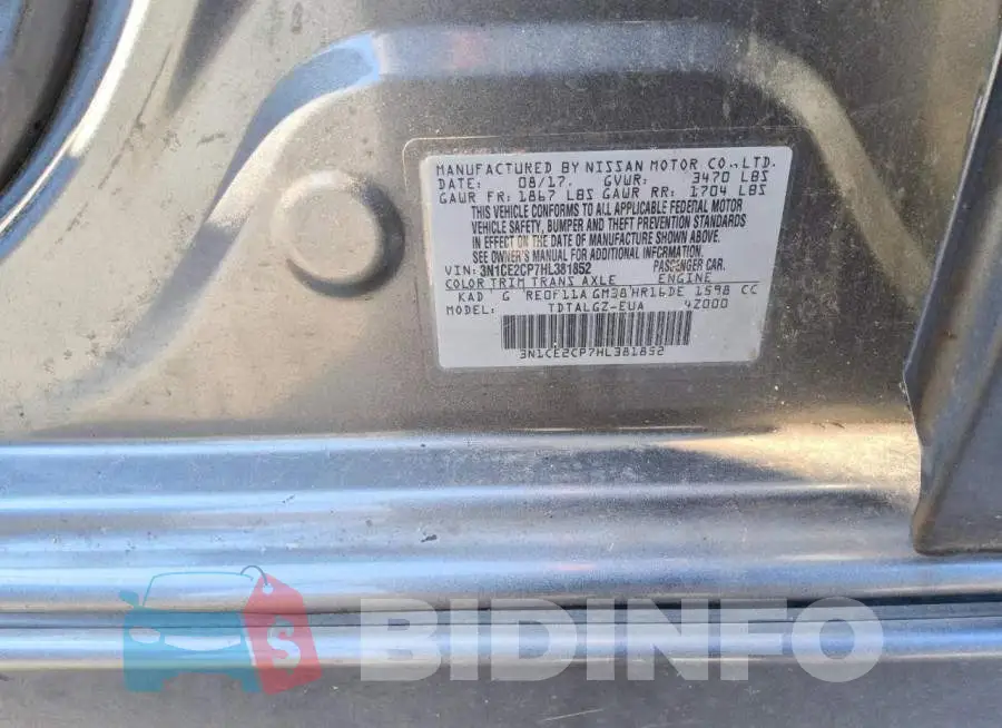 3N1CE2CP7HL381852 Photo# 12