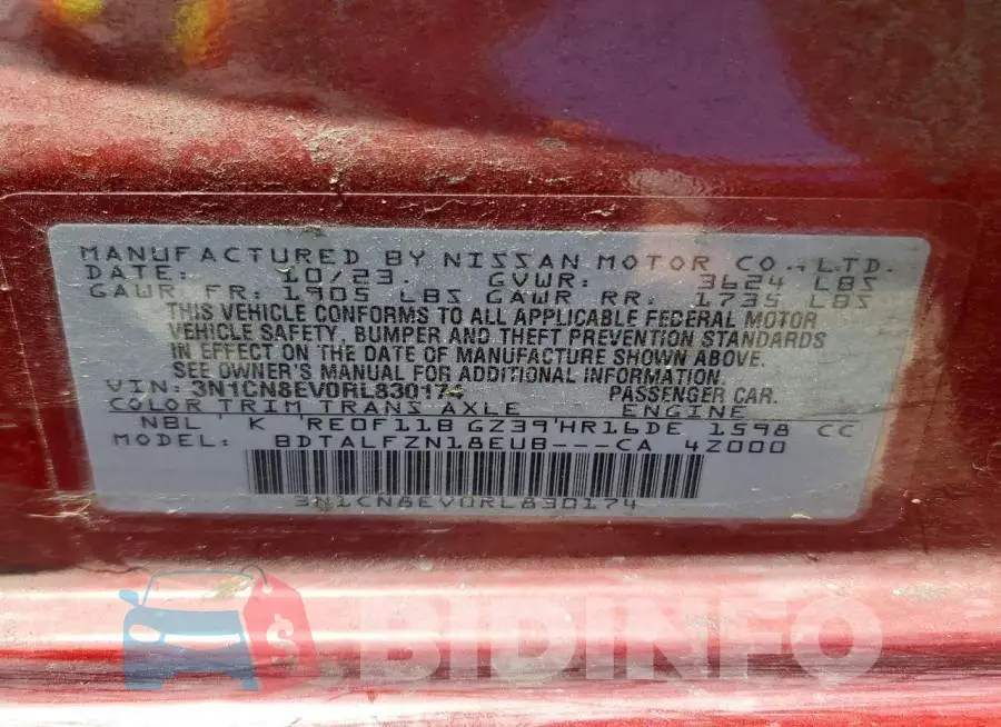3N1CN8EV0RL830174 Photo# 12
