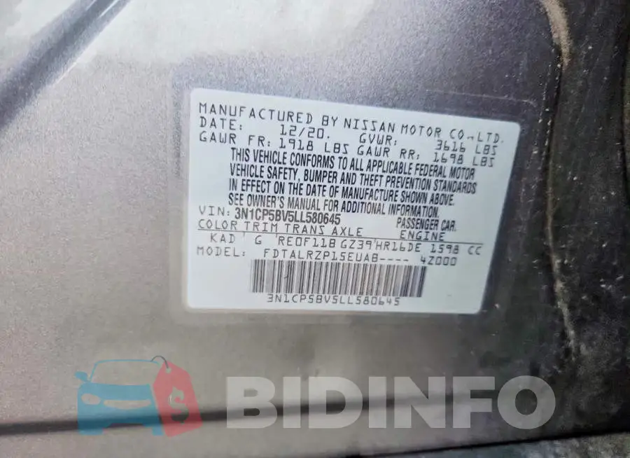 3N1CP5BV5LL580645 Photo# 12