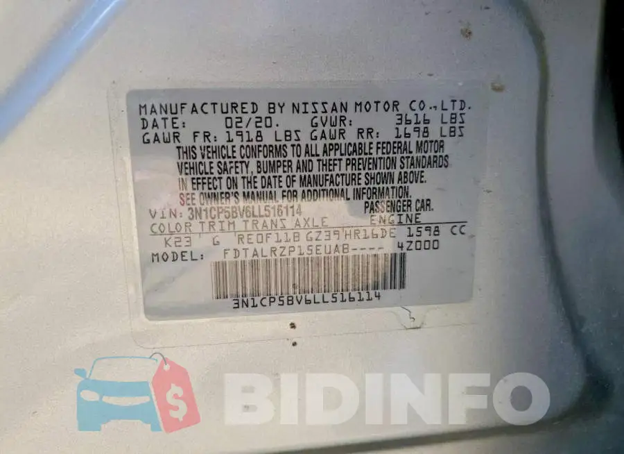 3N1CP5BV6LL516114 Photo# 12