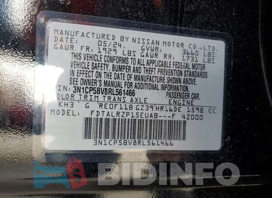 3N1CP5BV8RL561466 Photo# 12