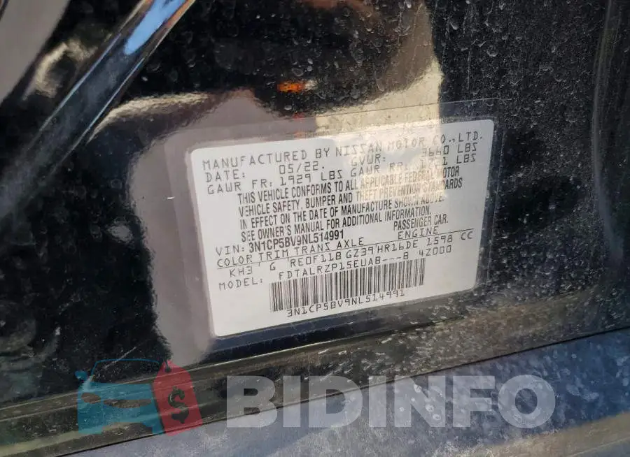 3N1CP5BV9NL514991 Photo# 12