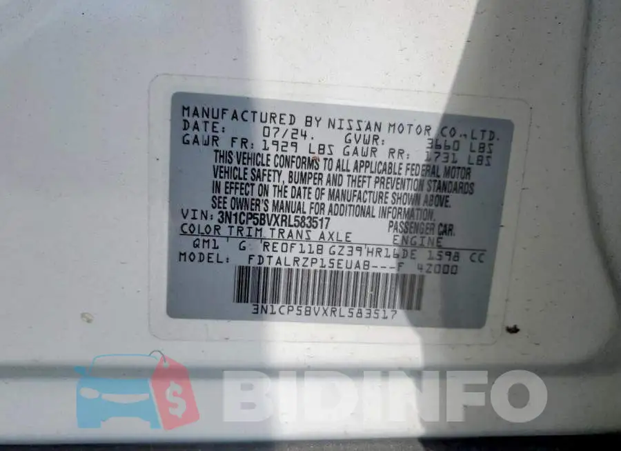3N1CP5BVXRL583517 Photo# 13