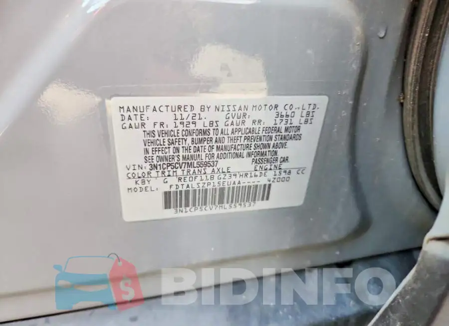 3N1CP5CV7ML559537 Photo# 12