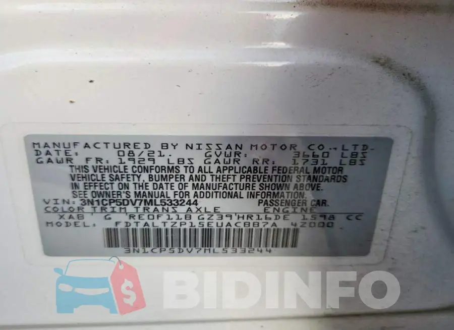 3N1CP5DV7ML533244 Photo# 13