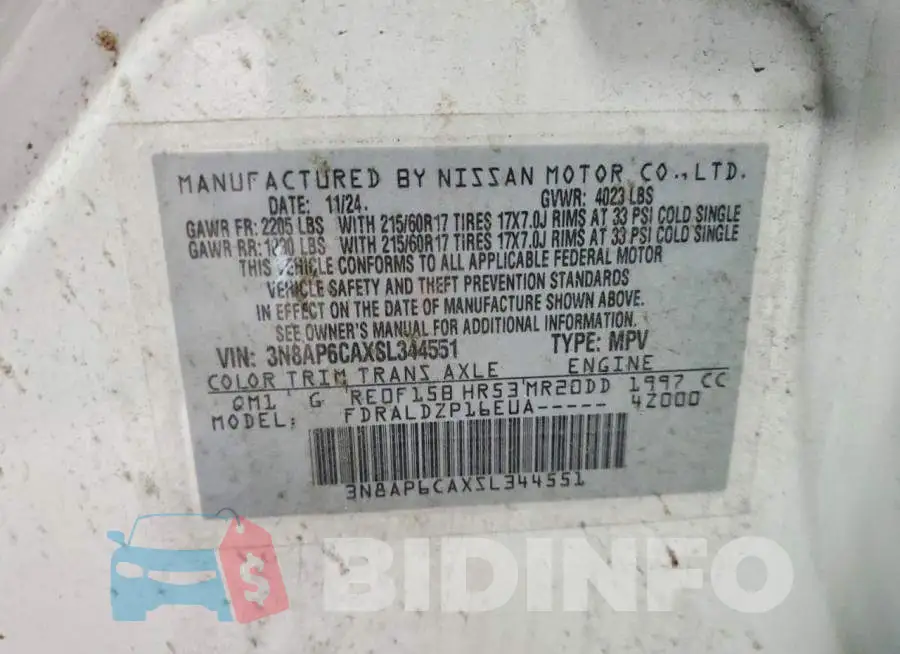 3N8AP6CAXSL344551 Photo# 14