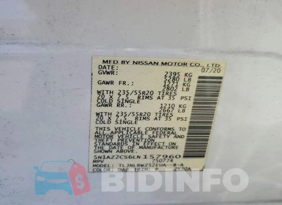 5N1AZ2CS6LN157960 Photo# 13