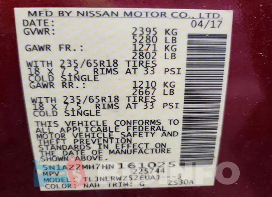 5N1AZ2MH7HN161025 Photo# 13