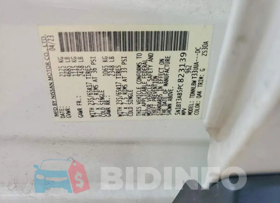5N1BT3AB5PC823139 Photo# 12