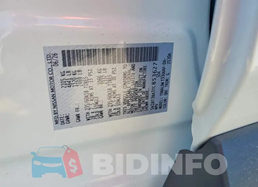5N1BT3BA3TC853627 Photo# 14