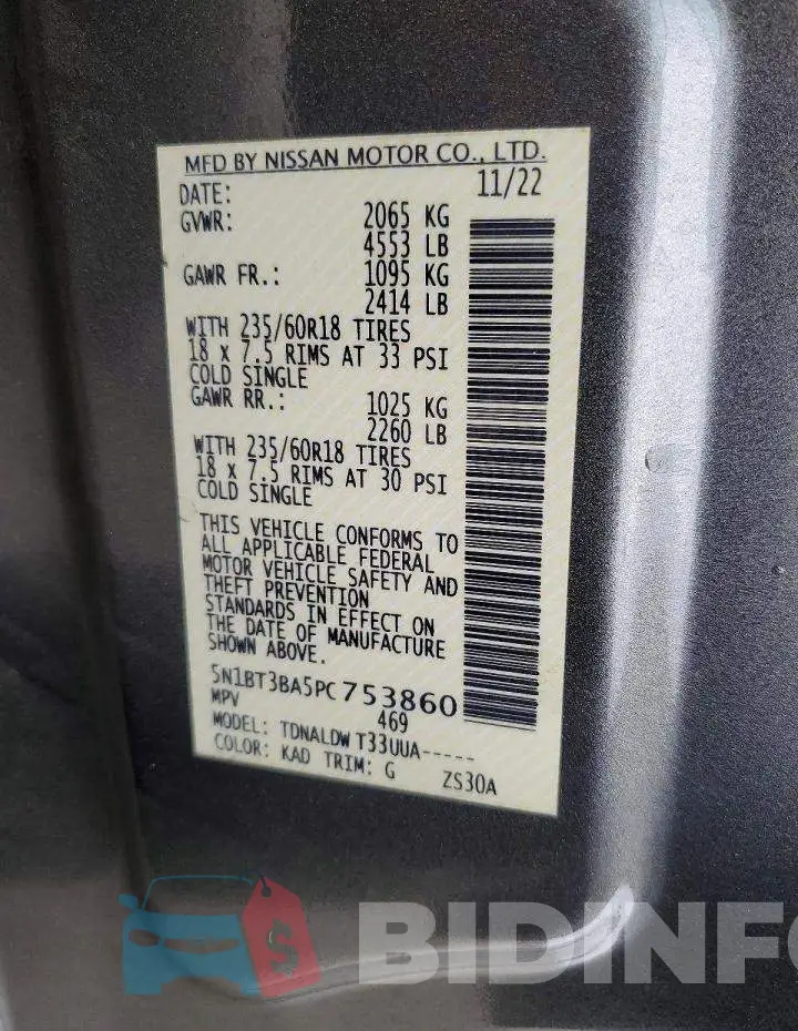 5N1BT3BA5PC753860 Photo# 13