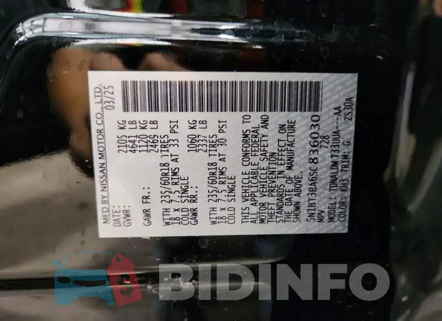 5N1BT3BA6SC836030 Photo# 13